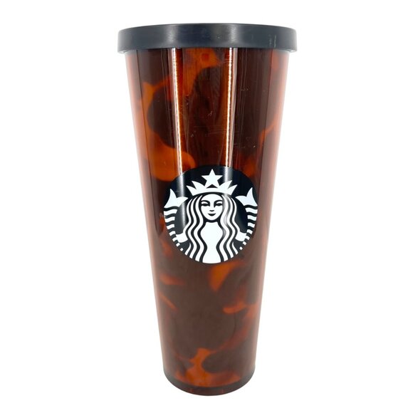 Starbucks Mocha Swirl Tumbler 24 Oz Reusable Cold Cup With Lid Straw - Picture 1 of 10